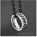 Wholesale Hot Selling Stainless Steel Ring Jewelry Silver Rotatable Chain Rings